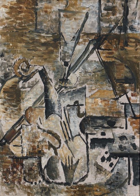 Georges Braque 'Violin and Bow' (1911)