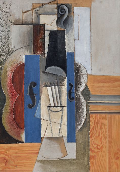 Pablo Picasso 'Violin Hanging on the Wall (Violin)' (1913)