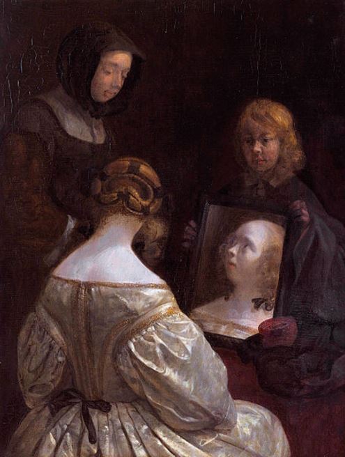 Gerard Ter Borch 'Woman at a Mirror' (1651 - 52)