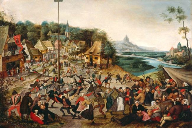 Pieter Bruegel the Younger 'Peasants Dancing around the Maypole' (c.1620)