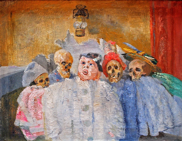James Ensor 'Pierrot and Skeletons' (c.1905 - 07)