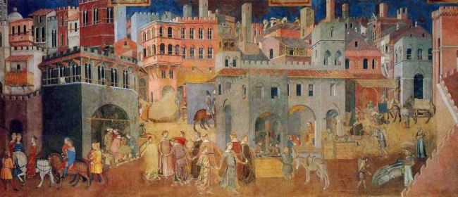Ambrogio Lorenzetti 'The Effects of Good Government' (1338 - 39)